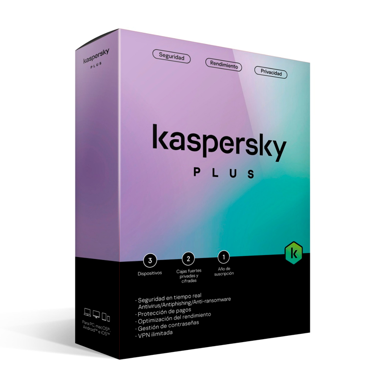 Antivirus Kaspersky Plus Edition (1 dispositivo, 1 año)