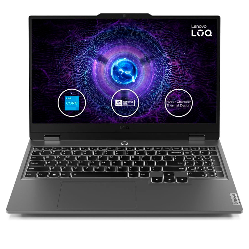 Lenovo LOQ 15IAX9 15.6" FHD IPS, Core i5-12450HX hasta 4.4GHz 8GB DDR5-4800MHz